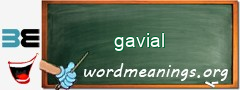 WordMeaning blackboard for gavial